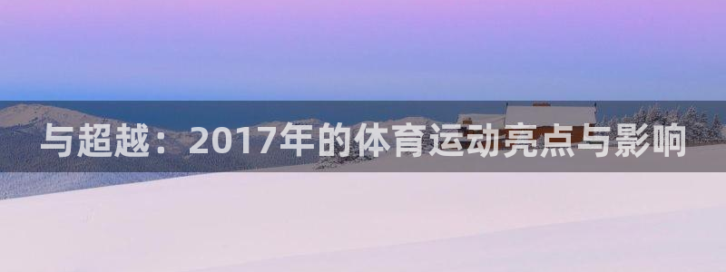 与超越：2017年的体育运动亮点与影响